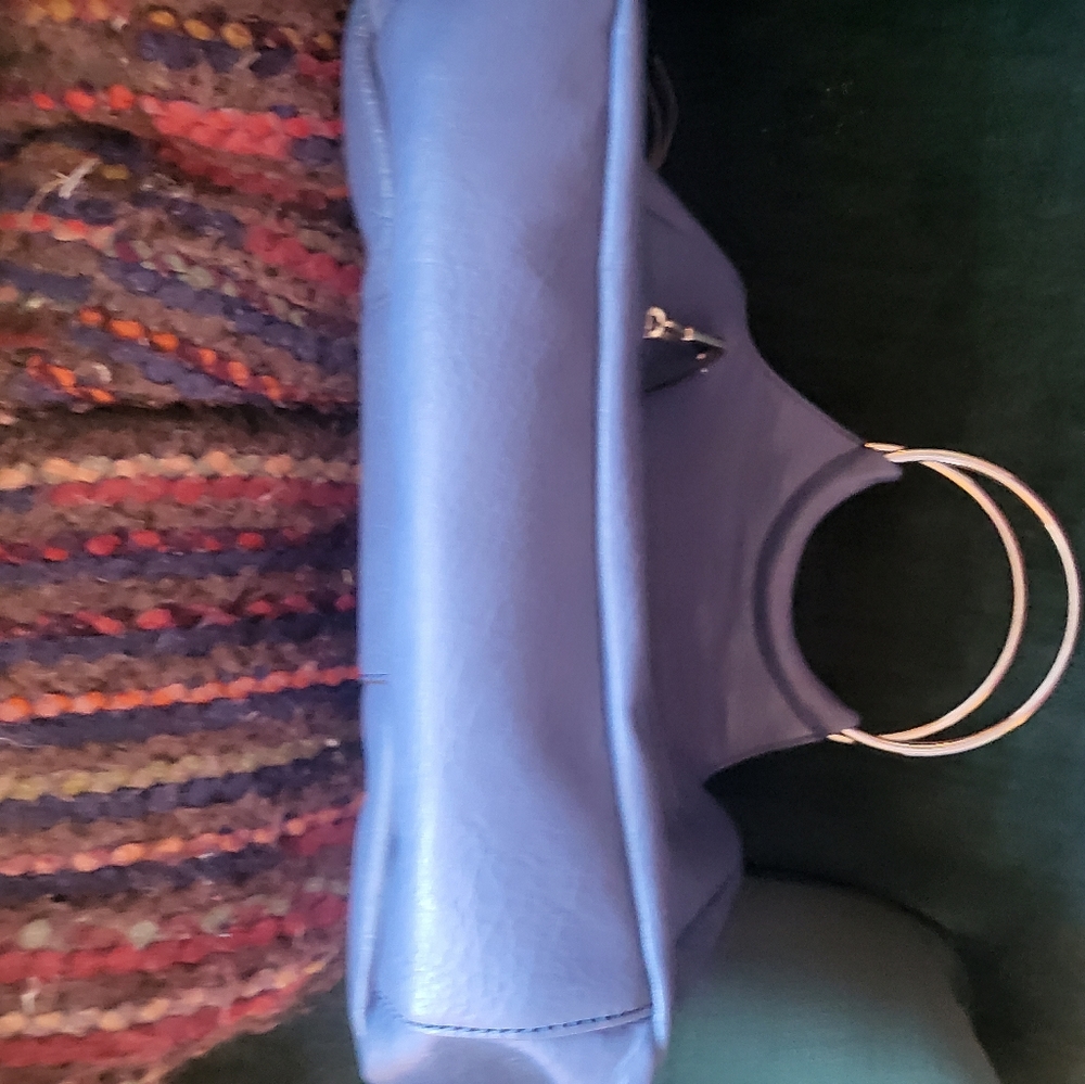 INC Blue Leather Purse - Picture 8 of 10